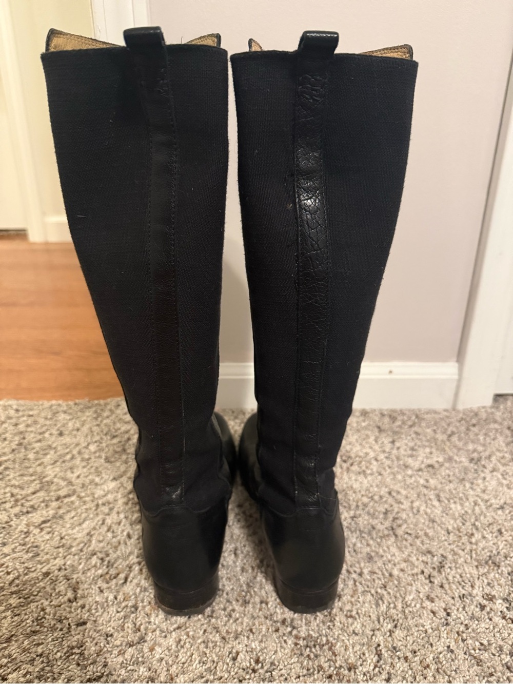 Frye Black Women's Tall Leather Riding Boots 6 - Picture 2 of 11